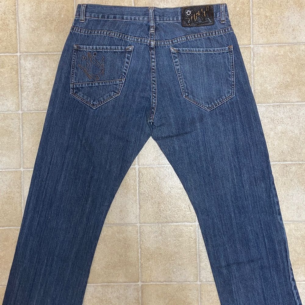 Vintage Rusty Medium Blue Straight Jeans Size 34 X 34 Y2k